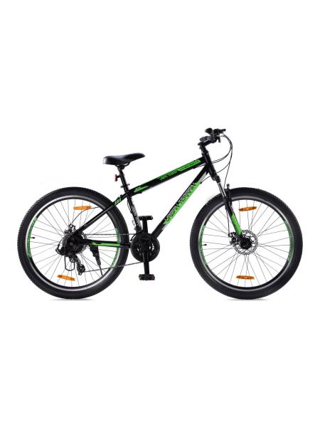 UT3013S27.5 Steel 21 Speed Shimano Gear 27.5 inch Mountain Cycle, Dual Disc Brake, Front Suspension, Double Wall Alloy Rim, Black, Free Diet Plan, Free Trainer Sessions, Cycling Event (Free Doorstep Installation)
