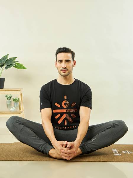 Logo Graphic Print Yoga T-shirt