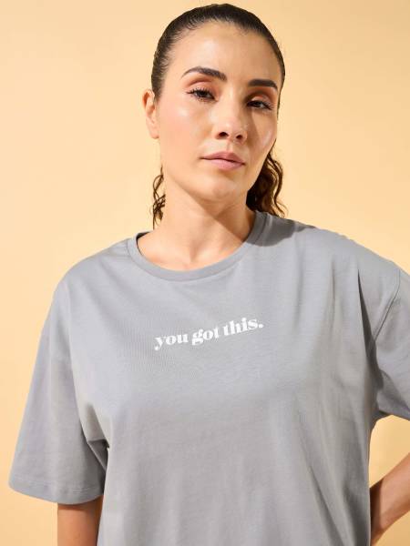 You Got This Puff Print Oversized T-shirt
