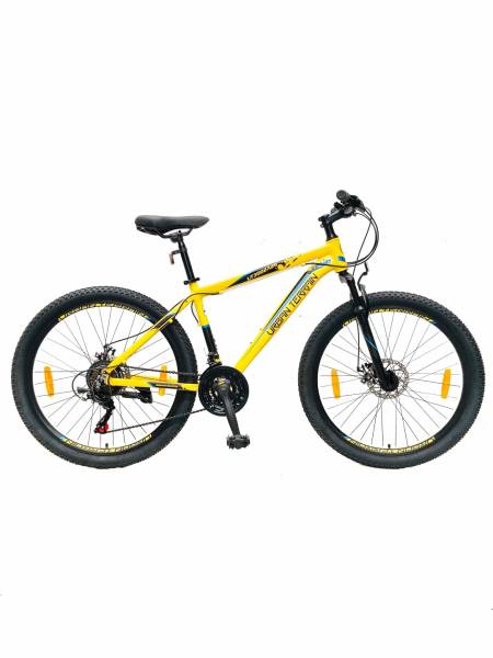 UT3002A26 Alloy 21 Speed Shimano Gear 26 inch Mountain Cycle, Dual Disc Brake, Front Suspension, Double Wall Alloy Rim, Yellow, Free Diet Plan, Free Trainer Sessions, Cycling Event (Free Doorstep Installation)