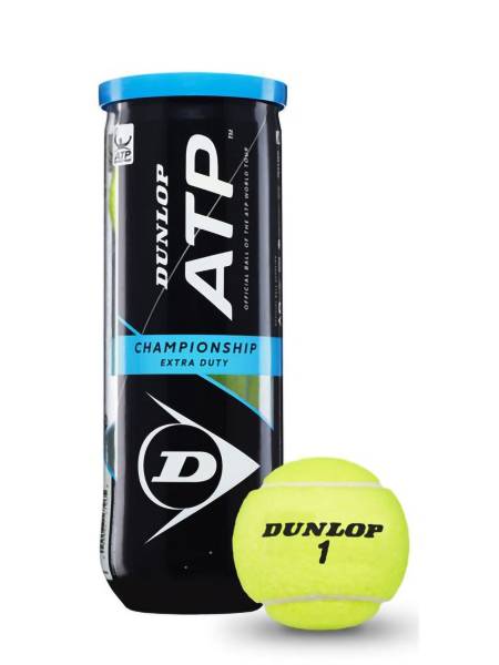 DUNLOP ATP Championship Regular Duty Tennis Balls (Green) 1 Cans | 3 Balls