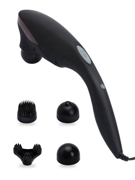 Cult Flex Corded Electric Handheld Full Body Massager with 4 Interchangeable Heads and Adjustable Speed Settings for Pain Relief and Relaxation