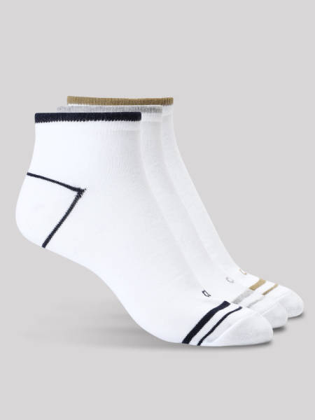 Cult Casual Men's Ankle Length Cotton Socks - Multicolour (Pack of 3)