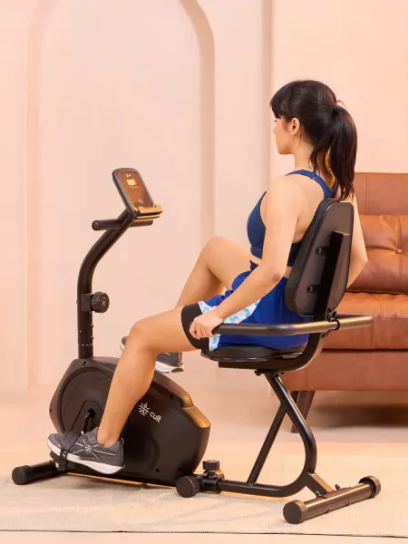Smartbike Bari Max weight 110 kg with heart rate sensor and adjustable seat Exercise Bike Black (6 Months extended Warranty only on Cultsport.com)