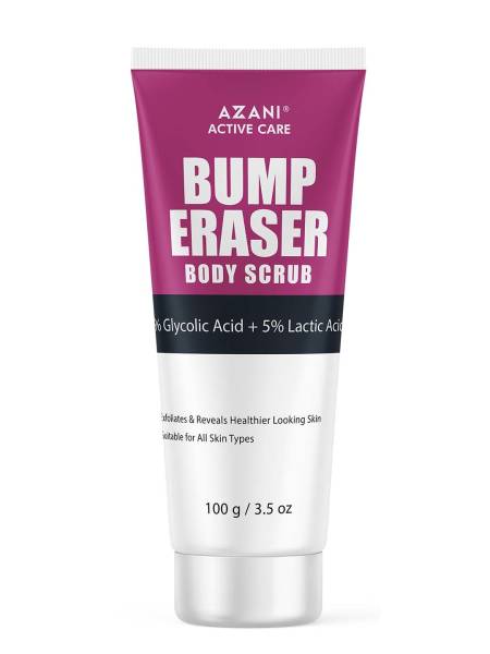 Azani Bump Eraser Body Scrub | Bumps, Enlarged Pores, Dullness, Uneven Skintone, Rough patches, 100 gm
