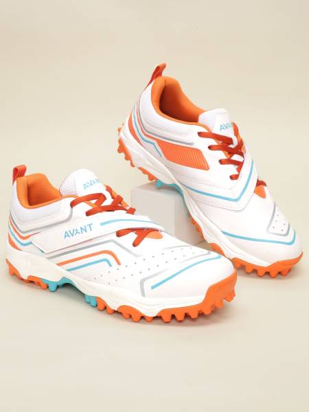 Avant Men's Impact Cricket Shoes - White/Orange