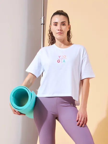 Yoga Cotton Boxy Graphic T-shirt