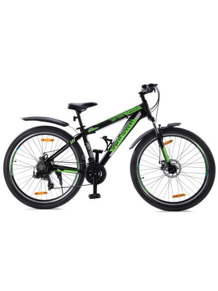 Mountain Cycle Alloy 21 Speed 27.5 inch,Black/Green, Ideal For 5.2 ft to 6 ft, Free Trainer Sessions and Cycling Event