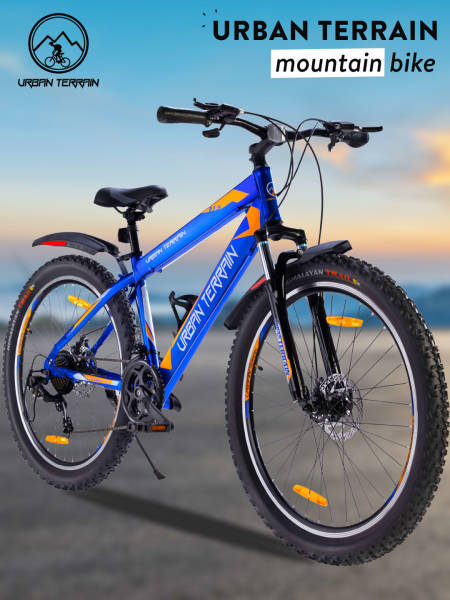 Mountain Cycle Steel 21 Speed Shimano Gear 27.5 inch, Blue With Front Suspension, Double Wall Rim and Dual Disc Brakes Ideal For 5.2 ft to 6 ft, Free Trainer Sessions and Cycling Event