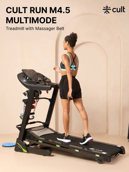 Cultrun M4.5 Multimode 4.5HP Peak Treadmill | 15-level Auto-Incline | Max Weight-120kg | Max Speed-16kmph (6 months extended warranty only on Cultsport.com)