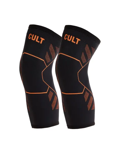 Cult Knee Support For Men & Women | For Gym, Exercise, Running, Cycling | Knee Braces Pair For Sports & Workout | Knee Support For Knee Pain Relief | Black