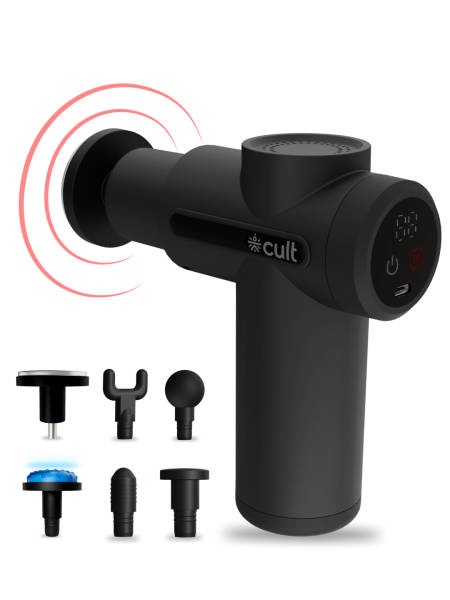 Volt X, Full Body Professional Gun Massager with Hot and Cold Therapy, 3000mAh battery, QuietMotion Tech, 6 Interchangeable heads, 6 Speed levels, Silicone head, Carry Pouch.