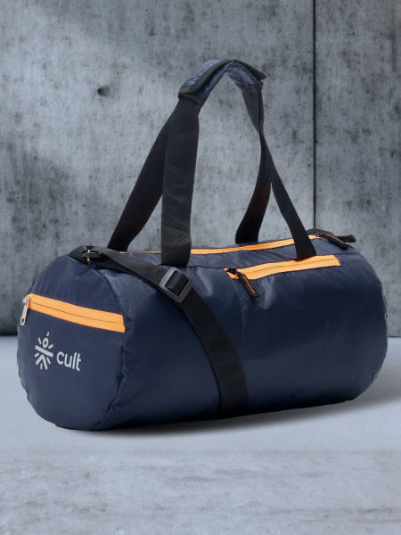 cult 25 Litre Gym/Duffle Bag Navy Orange Unisex with Multipockets