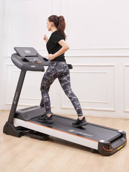 Smartrun Carson 5.5 hp peak treadmill, Maximum Weight 130 kg, Maximum speed 16 km/hr, Auto Incline, Black (6 Months extended Warranty only on Cultsport.com)