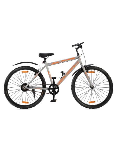 UT7003S27.5 Steel Single Speed 27.5 inch City Bike, Silver, Free Trainer Sessions, Cycling Event and Ride Tracking App