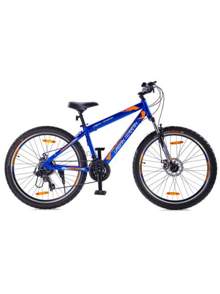 UT1001 Steel 21 Speed Shimano Gear 27.5 inch Mountain Cycle, Dual Disc Brake, Front Suspension, Double Wall Alloy Rim, Blue, Free Diet Plan, Free Trainer Sessions, Cycling Event (Free Doorstep Installation)