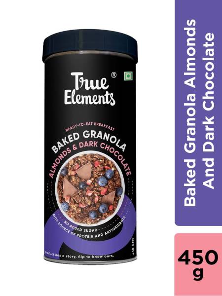 True Elements Baked Granola Almonds And Dark Chocolate 450gm