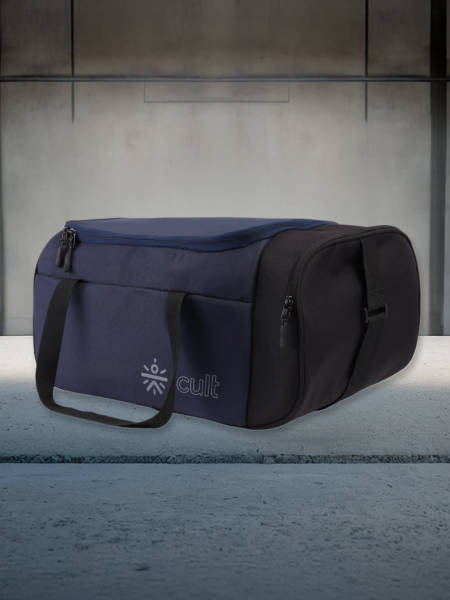 Cult 25 Litre Gym/Duffle Bag for Men & Women | Duffle Bag with Side Pocket & Shoulder Strap | Comfortable Handle | Black Navy