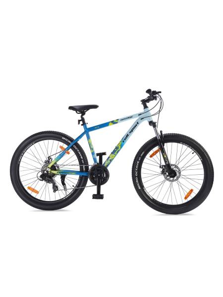 RAVAGE21S27.5TBLUE Alloy 21 Speed Shimano Gear 27.5 inch Mountain Cycle, Dual Disc Brake, Front Suspension, Double Wall Rim, Free Trainer Sessions and Cycling Event