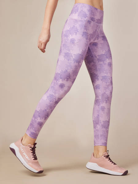Purple Printed Performance COMFlex Tights