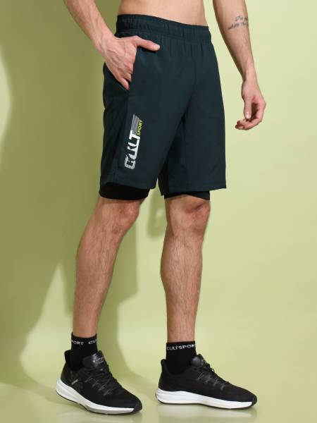 Solid Performance Shorts with Inner Tights