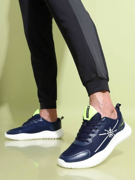 Lope Men Running Shoes - Navy/Lime Green