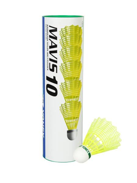 YONEX Mavis 10 Badminton Nylon Shuttle (Pack of 6 shuttles)