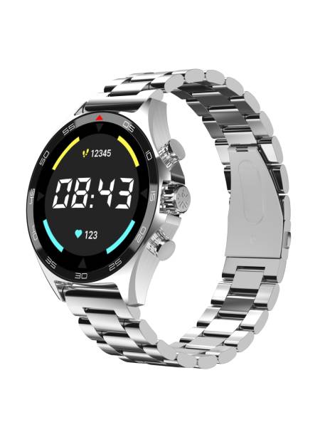 Cult Active TR 1.52"HD Display,Stainless Steel Build,Wireless Charging, BT Calling Smartwatch  (Silver Strap, Free Size)