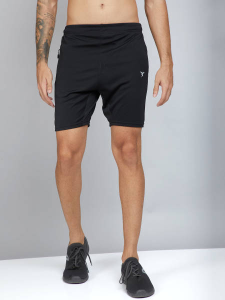 Technosport Men's Solid Active Quick Dry Running Shorts
