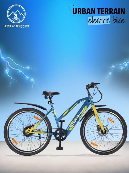BOLTON27.5TBLUE with 4 hrs Fast Charge, Cycling Event, BLDC Motor 27.5 inches Single Speed Lithium-ion (Li-ion) Electric Cycle, Ideal for Unisex, 15+ Years