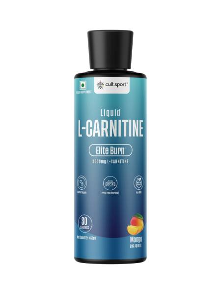 Liquid L Carnitine (450 ml) 3000mg with Vitamin B5 | Improves Energy, Fat Burner | Metabolism & Weight Management Supplement | Sugar-Free | Mango Flavour (15 ml serving)