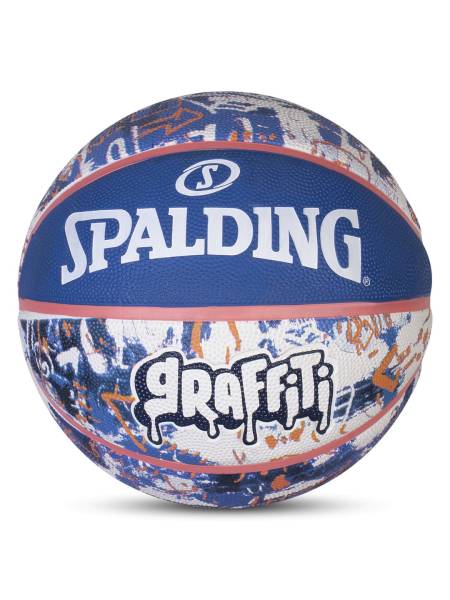 SPALDING Graffiti Rubber Basketball (Blue/Red, Size: 7)