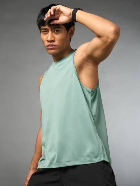 Men's Running Essential Green Tank
