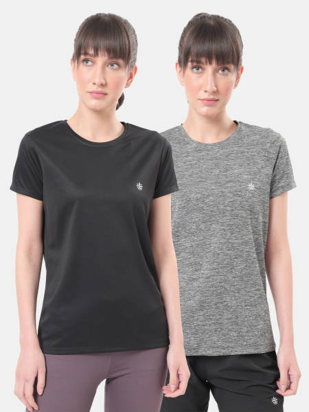 Textured Active T-shirt with Logo Pack of 2