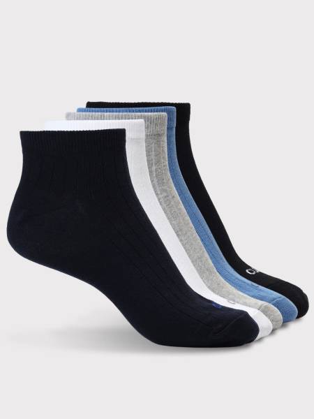 Cult Casual Men's Low Ankle Cotton Socks - Multicolour (Pack of 5)