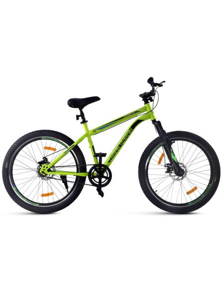 UT5000S26 Steel Single Speed 26 Inch Mountain Cycle, Dual Disc Brake, Front Suspension, Double Wall Alloy Rim, Green, Free Diet Plan, Free Trainer Sessions, Cycling Event (Free Doorstep Installation only on Cultsport.com)