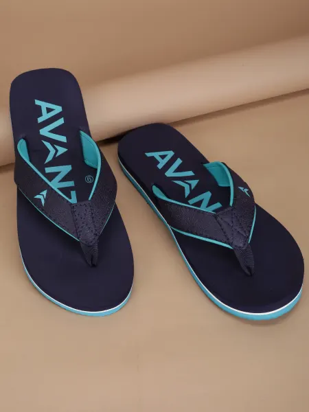 Avant Men's Aqua Flip Flops - Navy