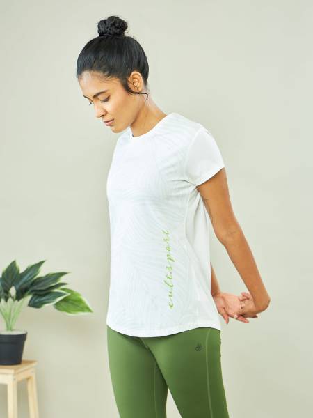 Botanical Print Yoga T-shirt