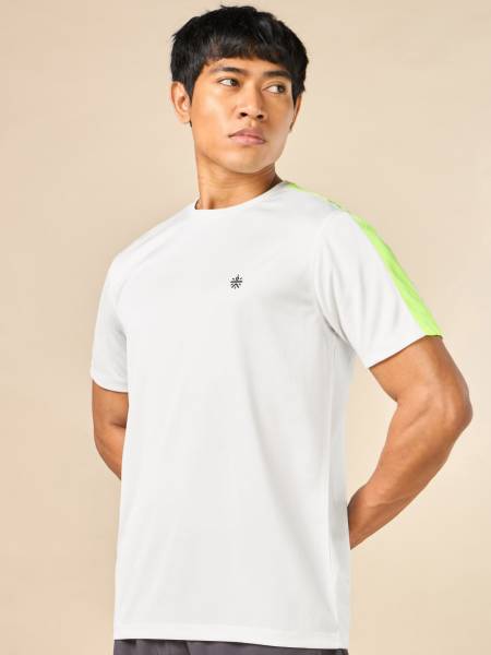 Men's Shoulder Pop Active White T-shirt