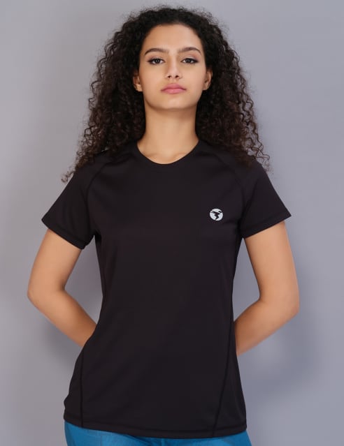 Buy Technosport Women Crew Neck Half Sleeve T-Shirt Womens T