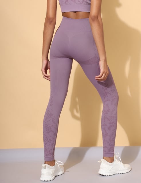 Lilac Ombre Seamless High Waist Gym Leggings