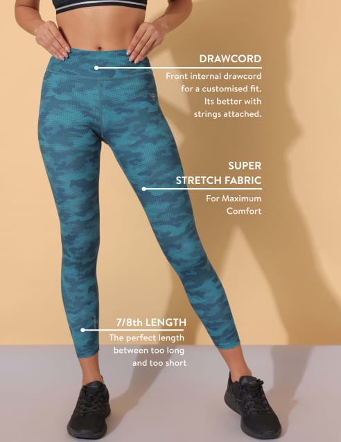 Buy AbsoluteFit Camo Print Tights for Women Online