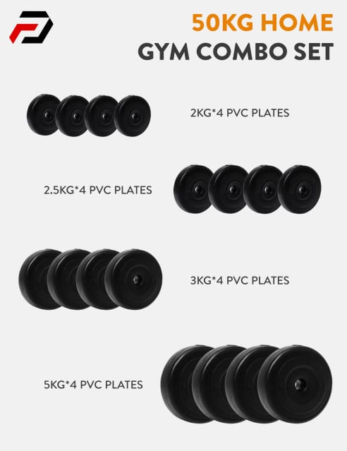 Home gym sale set 50 kg