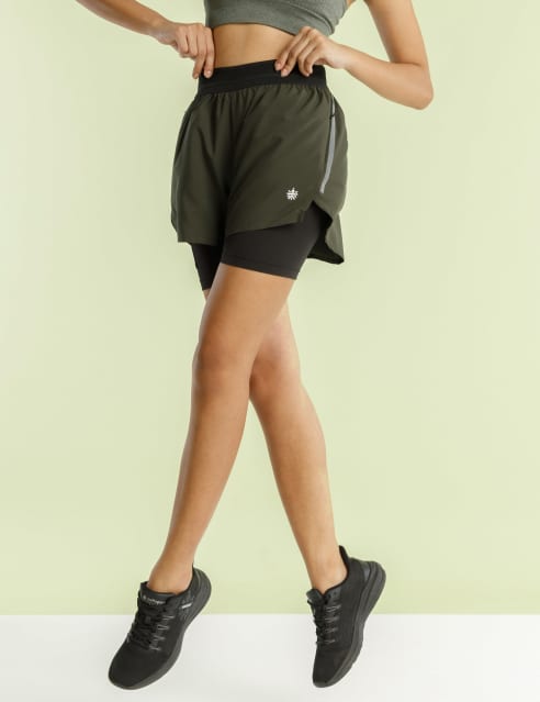 Buy Running Shorts with Inner Tights for Women Online