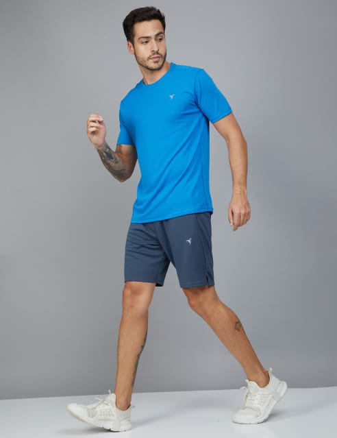 Buy Cultsport Teal Regular Fit Shorts with Inner Tights for Men