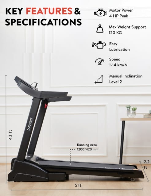 Treadmill for 120 kg store
