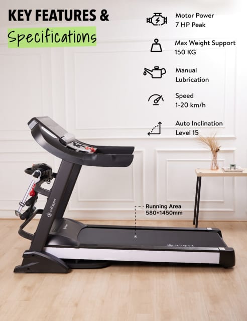 Treadmill for 150 kg weight clearance