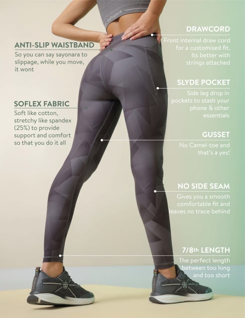 Gym Leggings with Pockets, Non-Slip