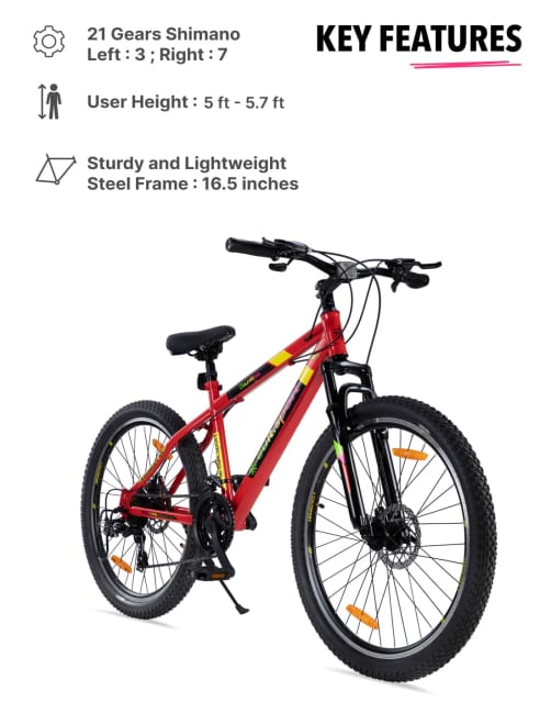Shop for DAUNTLESS21S26TRed Steel 21 Speed Shimano Gear 26 inch
