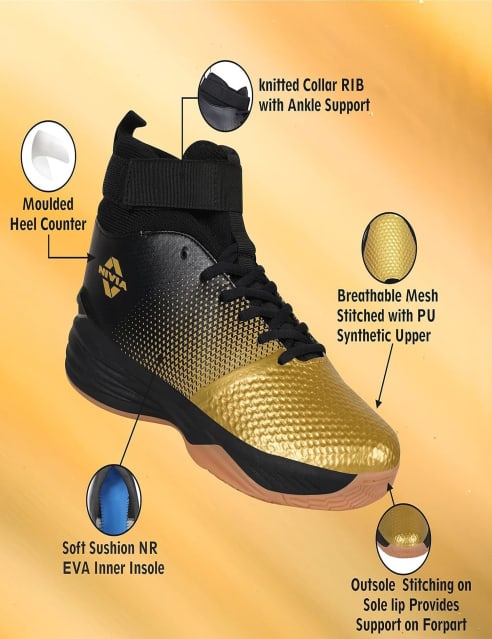Golden basketball shoes online